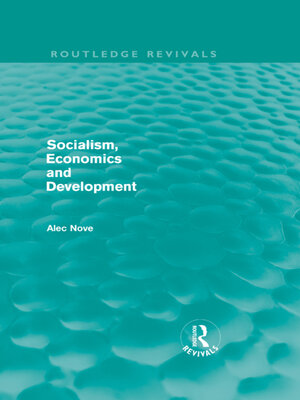 cover image of Socialism, Economics and Development (Routledge Revivals)